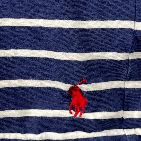 Ralph Lauren Striped Tee XXL – Navy & White V-Neck T-Shirt - Picture 2 of 5